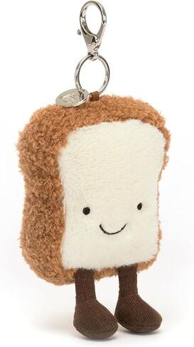 Jellycat Amuseables Toast Bag Charm, 5 inches | Food and Drink Plush Keychain | Great Gift Idea in Kuwait