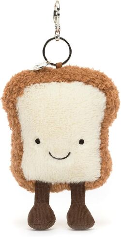 Jellycat Amuseables Toast Bag Charm, 5 inches | Food and Drink Plush Keychain | Great Gift Idea in Kuwait