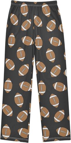 Pfrewn Boys Pajama Pants American Football Ball Lounge Pants Super Soft Pajama Bottoms with Pockets, L in Saudi Arabia