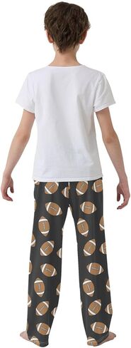 Pfrewn Boys Pajama Pants American Football Ball Lounge Pants Super Soft Pajama Bottoms with Pockets, L in Saudi Arabia