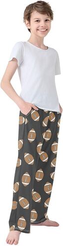 Pfrewn Boys Pajama Pants American Football Ball Lounge Pants Super Soft Pajama Bottoms with Pockets, L in Saudi Arabia