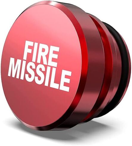 Aluminum Dustproof Car Lighters Plugs Fire Missile Button,12V Replacement Accessories Car Novelty Button Lighter Anodized Aluminum Car Decoration (Red Fire Missile) in Saudi Arabia