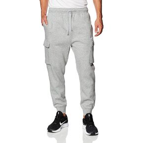 Nike Big & Tall NSW Club Pants Cargo Dark Grey Heather/Matte Silver/White LG Tall