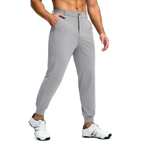 Pudolla Men's Golf Joggers Pants Lightweight Slim Fit Ultra 4-Ways Stretch Sweatpants with Pockets for Dress Work Casual