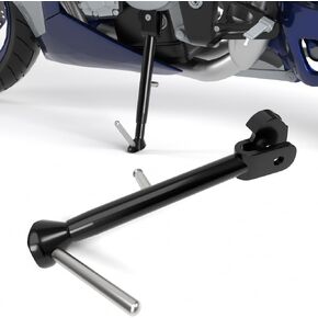 Bruce & Shark Motorcycle Kickstand - Adjustable - Aluminum - Side Stand Kick Stand for Yamaha YZF R25 R3 MT-03 2015-2016 Black