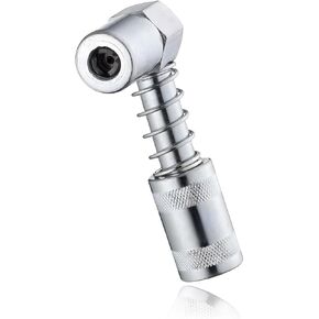 90 Degree Grease Coupler Adapter, Sturdy Steel Grease Coupler Adapter with Sleeves for Tight Spaces, Grease Gun Lubrication Tool for Car Farm Truck Industrial Use (Big Sleeve)