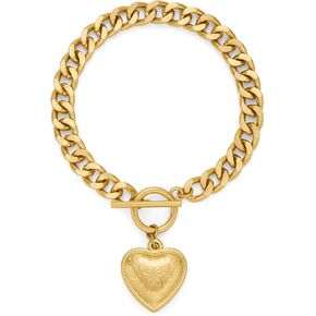 Gold Bracelets For Women With Heart Charm Heart Chain Link Bracelet Silver Charm Bracelet Fashion Heart Bracelet Jewelry
