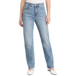 جينز Madewell النسائي المستقيم من فترة التسعينات بلون Rondell Wash: إصدار Crease