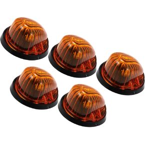 Motoforti 5pcs Top Cab Marker Light Roof Running Lamps Yollew Covers Lens Yellow LED Light for Chevrolet C30 C20 K30 K20 1977-1986 for GMC C1500 1979-1984 1986 Long-lasting