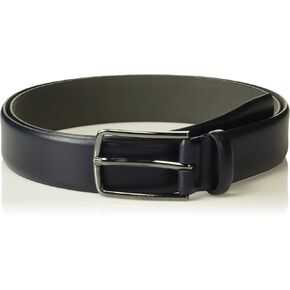 BOSS Men's Chuck Shiny Leather Belt with Branded Metal Frame