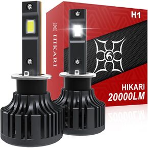 مصابيح LED مزدوجة الشعاع Hikari 2025 20000LM 9012 HIR2، ضوء ضباب، 45 وات Core-12 LED مطور، طقم LED لومن عالي، 6000 ك أبيض بارد، IP68 مقاوم للماء، حزمة من 2