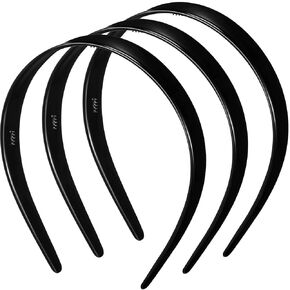 3 Colors Tortoise Shell Headband Set: Wide Acetate, Resin, Skinny Thin Headbands with Teeth for Women and Girls (White Laser, Leopard, Ivory)