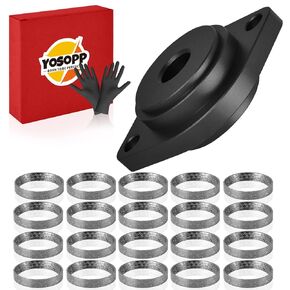 Harley Exhaust Gasket Seal Tool and Tapered Gasket - Fits 1984-2023 Models 20Pcs (Black)