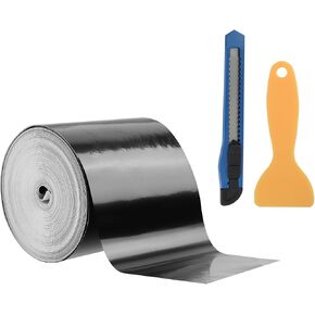 طقم تغليف السيارة باللون الأسود الساتان مع أداة التثبيت، غلاف فينيل للسيارة قابل للقص بطول 1.97 بوصة × 30 قدم لتزيين السيارات، سهل التطبيق وخالي من البقايا، غلاف سيارة من الفينيل يناسب السيارات وسيارات الدفع الرباعي والشاحنات in Kuwait