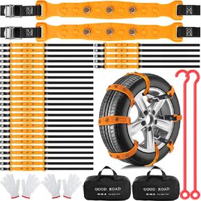 30 قطعة من سلاسل الثلج من Zhengmy لسلاسل إطارات السيارات المضادة للانزلاق في حالات الطوارئ وسلاسل أمان القيادة الشتوية مناسبة للسيارات والشاحنات والبيك اب وسيارات الدفع الرباعي مع عرض الإطار 7.3 بوصة - 11.7 بوصة (185 مم - 295 مم) in Kuwait