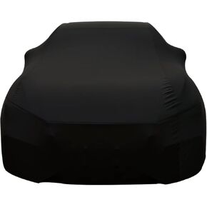 Stretch Satin Indoor Car Cover Compatible with Mercedes-Benz 1997-2023 E Class Sedan Coupe Cabriolet, Black Dustproof Car Covers for E300 E320 E350 E400 E450 E550 E43 E53 E63 E63S