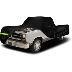 Waterproof Car Cover Compatible with 1972-1993 Dodge Ram D/W Series D100/150/200/250/300 Standard Cab Long 8ft Bed, 420D All Weather Car Covers with Inner Cotton for Snow Rain Protection