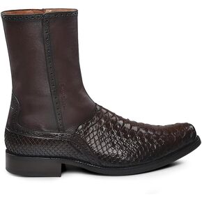 FRANCO CUADRA Men's Boot in Genuine Python Leather Brown 827PBTS