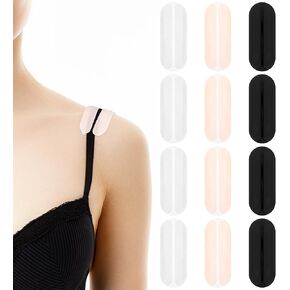 6 Pairs Bra Shoulder Pads, Bra Strap Cushion, Elastic Non-slip Bra Shoulder Strap Cushion - Say Goodbye to Shoulder Dents, Soft Bra Strap Holders to Ease Shoulder Discomfort (3 Colors)