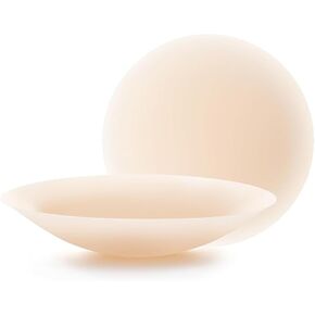Reusable Silicone Nipple Covers, Crème Color, Sticky Adhesive Pasties for Women, With Glue
