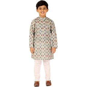 Boy's Silk Indian Boys Kurta set | Traditional Wear | 1 To 16 Years | Pack Of 1 (S-166)