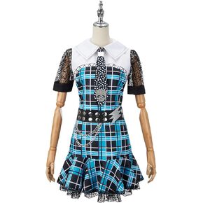 MIAOCOS High School Clawdeen Wolf Cosplay Costume Outfit Full Set Carnivals Party Halloween Role Play