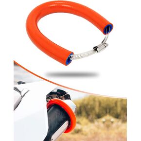 Motorcycle Exhaust Pipe Muffler Protector Ring Universal for Motorcycle, Dirt Bike, Street Bike, 25.2'' BLACK