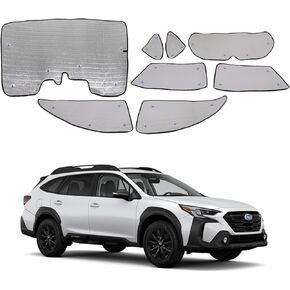 Windshield Sunshade Kit for Subaru Outback 2020-2024, Front Rear Window Shades Sun Shade, Foldable Reflective Sun Visor, UV Rays Blocker Sunproof HeatShield, Sun Protection Car Cover Set