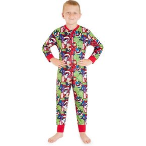 Marvel Fleece Pyjama for Boys - Cosy Kids PJs Comfy Loungewear - Boys Gifts (Multi Avengers, 5-6 Years)