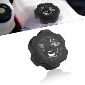 1 PC Car Radiator Coolant Reservoir Cap, Vehicle Radiator Cover Accessories, Durable Automotive Kettle Cap Replacement Compatible with GM Cadillac Chevrolet Buick Hummer #OEM 15075118 (Black)