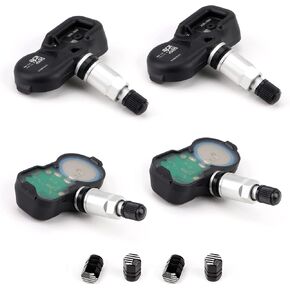 BELZAR 42607-33021 Tire Pressure Sensor TPMS Sensor 315MHz Compatible with Toyota Scion Vibe Replacs 42607-0C020 42607-24010 42607-30030 42607-33011 4 Pack