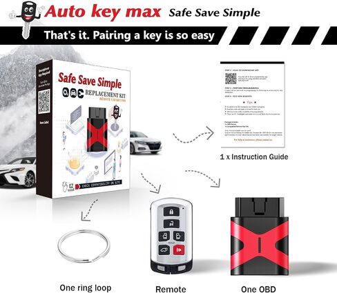 Programmable Keyfob, Replacement Car Keys Fob and DIY Programmer Kit for 2011 2012 2013 2014 2015 2016 2017 2018 2019 Toyota Sienna Smart Remote HYQ14ADR (Programmer Kit) in Saudi Arabia