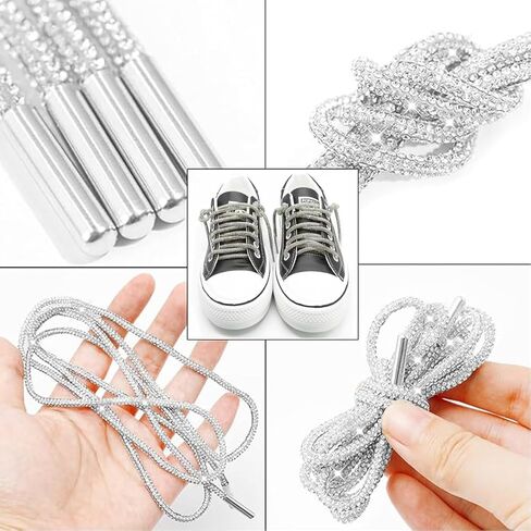 زوجان من أربطة الأحذية المصنوعة من حجر الراين، أربطة أحذية من حجر الراين اللامعة من حجر الراين برباط برباط بديل لأربطة الأحذية الرياضية ذات القلنسوة in Kuwait