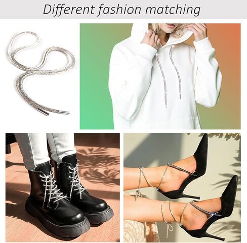 زوجان من أربطة الأحذية المصنوعة من حجر الراين، أربطة أحذية من حجر الراين اللامعة من حجر الراين برباط برباط بديل لأربطة الأحذية الرياضية ذات القلنسوة in Kuwait