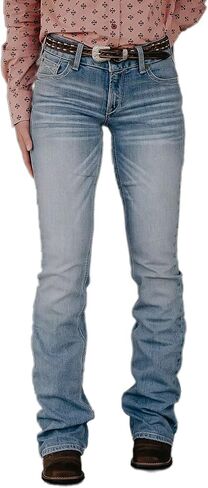 Flamingals Women's Boot Cut Jeans Trendy Tummy Control Jeans Stretch Straight Leg Skinny Jeans in Saudi Arabia