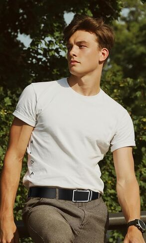 حزام سقاطة للرجال - أحزمة فستان سوداء مقاس 1 3/8 بوصة للرجال - أحزمة جينز رجالية مريحة لتناسب المقاس in Kuwait