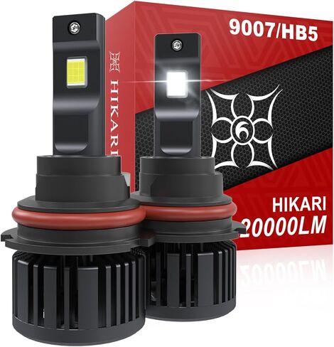 Hikari 2025 20000LM 9012 HIR2 Dual Beam LED Bulbs, Fog Light, 45W Upgraded Core-12 LED, High Lumens LED Kit, 6000k Cool White, IP68 Waterproof, Pack of 2 in Saudi Arabia