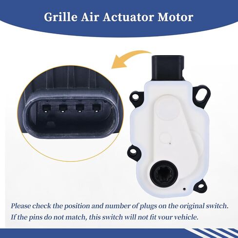 Front Bumper Shutter Grille Air Actuator Motor Active Radiator Grill Shutter Actuator Motor Assembly 68302662AA Compatible with Chrysler 200 2015 2016 2017 Radiator Shutter Assembly in Saudi Arabia