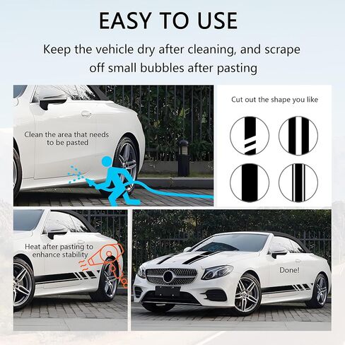 طقم تغليف السيارة باللون الأسود الساتان مع أداة التثبيت، غلاف فينيل للسيارة قابل للقص بطول 1.97 بوصة × 30 قدم لتزيين السيارات، سهل التطبيق وخالي من البقايا، غلاف سيارة من الفينيل يناسب السيارات وسيارات الدفع الرباعي والشاحنات in Kuwait