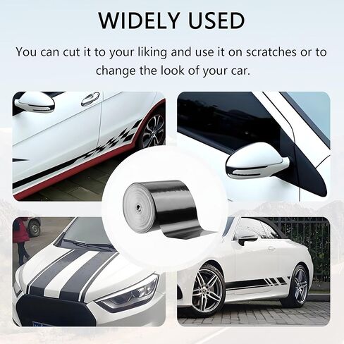 طقم تغليف السيارة باللون الأسود الساتان مع أداة التثبيت، غلاف فينيل للسيارة قابل للقص بطول 1.97 بوصة × 30 قدم لتزيين السيارات، سهل التطبيق وخالي من البقايا، غلاف سيارة من الفينيل يناسب السيارات وسيارات الدفع الرباعي والشاحنات in Kuwait