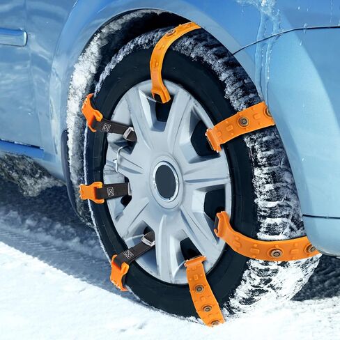 30 قطعة من سلاسل الثلج من Zhengmy لسلاسل إطارات السيارات المضادة للانزلاق في حالات الطوارئ وسلاسل أمان القيادة الشتوية مناسبة للسيارات والشاحنات والبيك اب وسيارات الدفع الرباعي مع عرض الإطار 7.3 بوصة - 11.7 بوصة (185 مم - 295 مم) in Kuwait