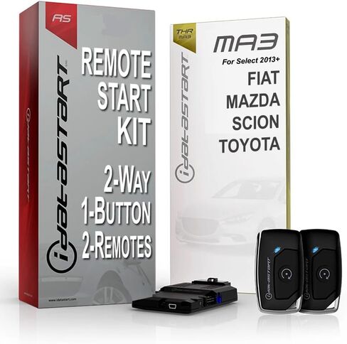 مجموعة iDataStart REMOTE STARTER KIT لمركبات فيات/مازدا/سيون/تويوتا 2013+ مع نطاق 3000 قدم (اتجاهين، زر واحد، 2 جهاز تحكم عن بعد) in Kuwait
