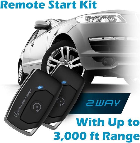 مجموعة iDataStart REMOTE STARTER KIT لمركبات فيات/مازدا/سيون/تويوتا 2013+ مع نطاق 3000 قدم (اتجاهين، زر واحد، 2 جهاز تحكم عن بعد) in Kuwait