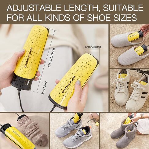 آلة تجفيف الأحذية المحمولة مع التحكم التلقائي في درجة الحرارة لمواسم الشتاء الممطرة والسفر، قابلة للتمديد لتجفيف الأحذية الدافئة المقاومة للحريق للأحذية والقفازات والجوارب (مجفف الأحذية الأصلي ثنائي النواة) in Saudi Arabia
