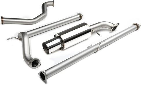 DNA MOTORING CBE-HC884D Stainless Steel Cat Back Exhaust System [Compatible with 88-91 Honda Civic 4-Door Sedan] in Saudi Arabia