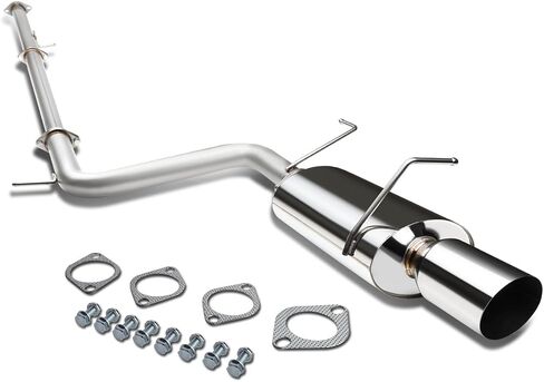 نظام العادم الخلفي للقطط من الفولاذ المقاوم للصدأ CBE-ME06V6 من DNA MOTORING [متوافق مع 06-08 Eclipse 3.8L V6] in Saudi Arabia