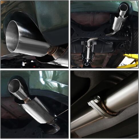 نظام العادم الخلفي للقطط من الفولاذ المقاوم للصدأ CBE-ME06V6 من DNA MOTORING [متوافق مع 06-08 Eclipse 3.8L V6] in Saudi Arabia