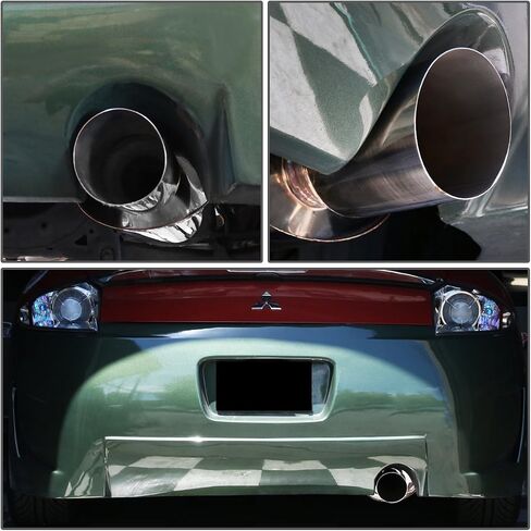 نظام العادم الخلفي للقطط من الفولاذ المقاوم للصدأ CBE-ME06V6 من DNA MOTORING [متوافق مع 06-08 Eclipse 3.8L V6] in Saudi Arabia