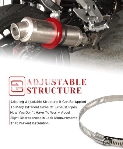 Motorcycle Exhaust Pipe Muffler Protector Ring Universal for Motorcycle, Dirt Bike, Street Bike, 25.2'' BLACK in Saudi Arabia