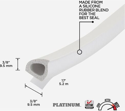 M-D Building Products 43846 All-Climate Thermalblend Weatherseal - شكل مموج، 17 قدم، أبيض in Kuwait